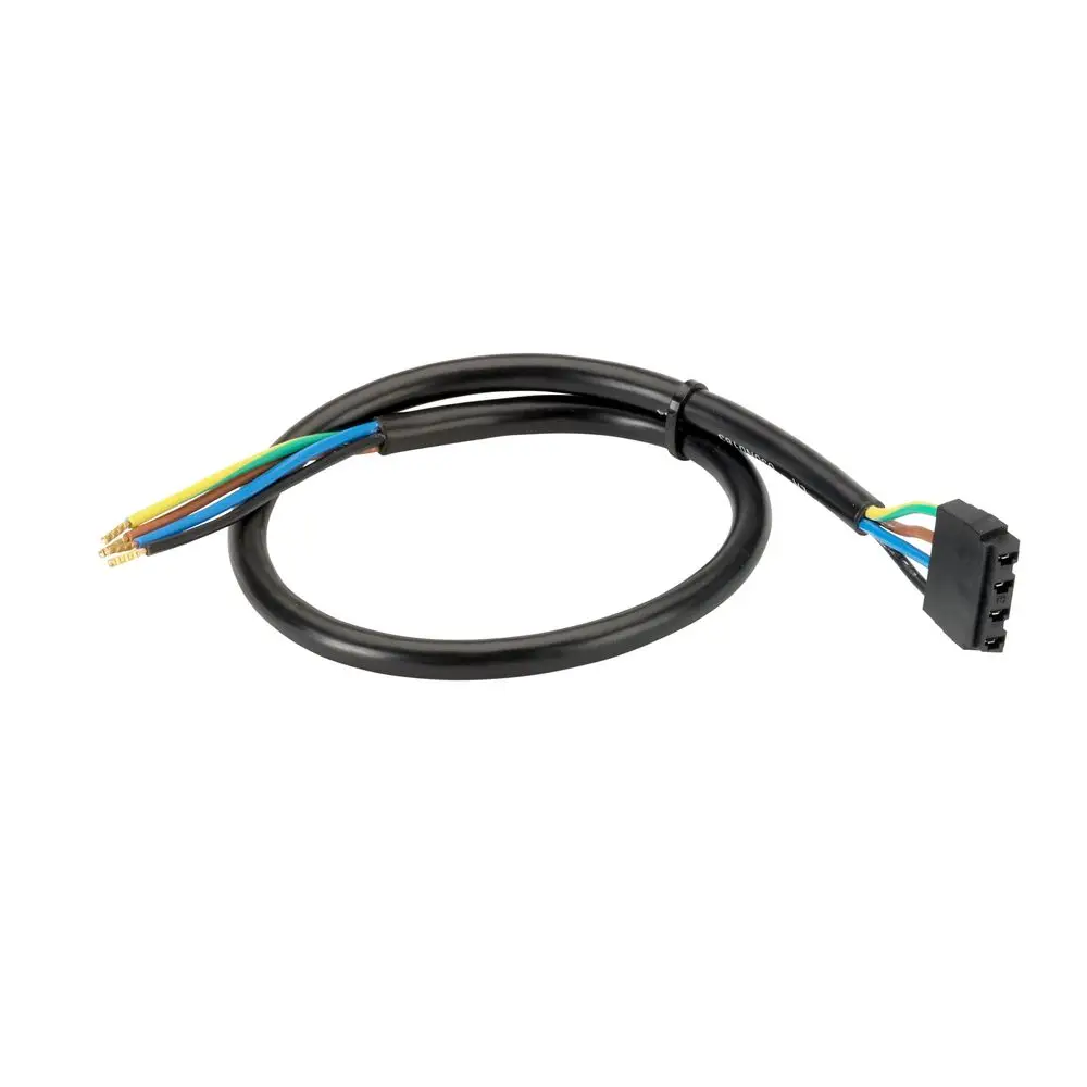 Kabel mit einem siebenpoligen Stecker für den Anschluss eines Ölvorwärmers. Hersteller: Danfoss. Kabel hat mehrere bunte Drähte zur elektrischen Verbindung.